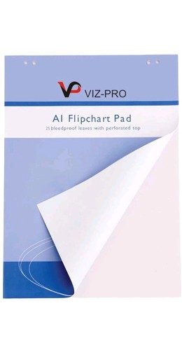 Vizpro flip chart pads pack - a1,