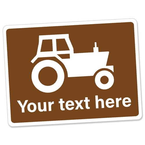 Tractor farm road - road, sign