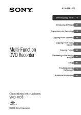 Operating instructions owners user manual for Sony VRD-MC6