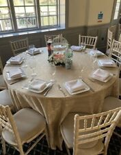 40x 6ft Champagne Round Table Covers Event Decor Wedding Hire For SALE