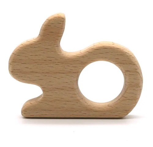 Wooden beech teether ring - wooden,