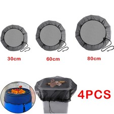 4PCS Adjustable Mesh Covers For Rain Barrel Water Butt Outdoor Leaf Filter Net