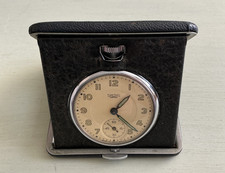 Vintage SMITHS EMPIRE Chrome 1970s Pocket Watch Travel Watch - needs some TLC!