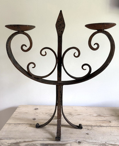 Vintage wrought iron twin - iron,