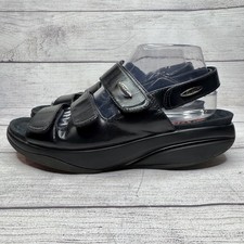 MBT Black Leather Strappy