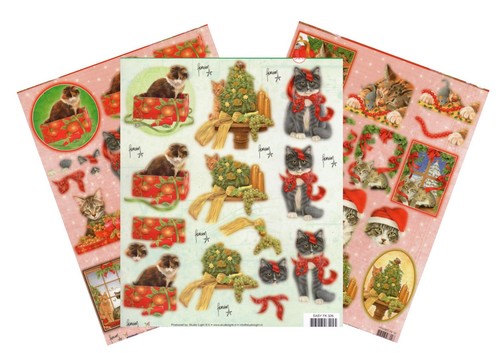 Christmas die cut decoupage - die,