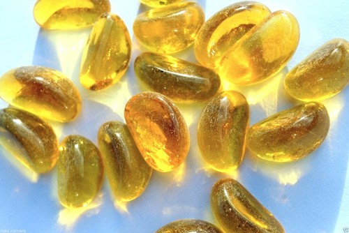 Yellow glass pebbles - 50,
