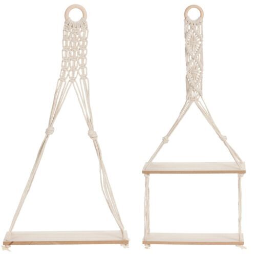 Wooden floating hanging shelf - hanging,