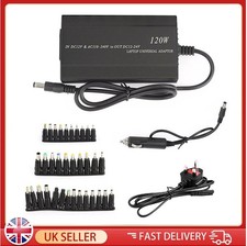 Universal 120W Laptop Charger with Overload Protection, 34 Tips AC Power Adapter