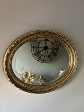 Vintage Oval Gold Gilt Framed Mirror with Bevelled Edge by Morris Mirrors 