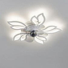 White Ceiling Fan with Light