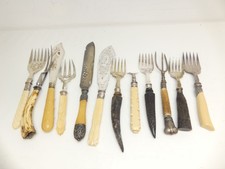 (ref288AT) 12 Large Bovine bone and Stagg horn handles for repurposing