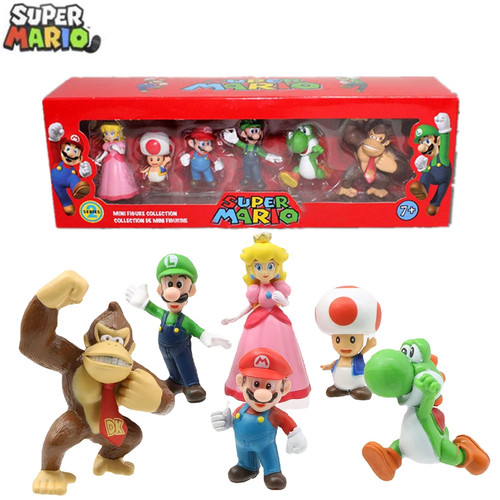 6pcs super mario bros toys - super,