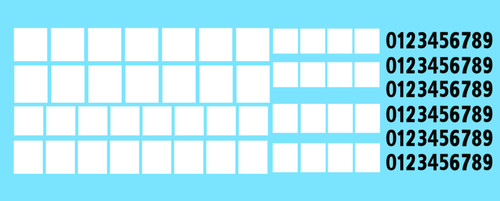 Decals square white 1 32 - white, 1/32