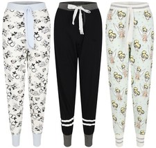 Ladies Character Pyjama Bottoms Cuffed Jogger Lounge Pants XXS to XXL Brand New