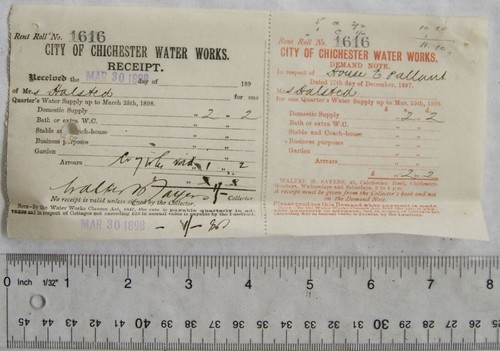 1898 city chichester water - of,