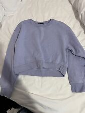 zara cropped purple jumper