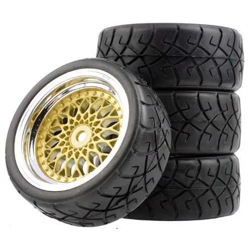 4pcs 65mm rubber car tyres - 65mm,