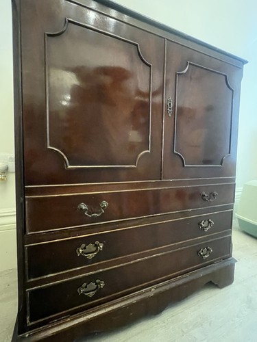 Vintage wooden mahogany - , record