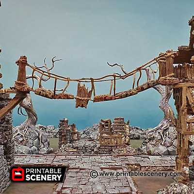 Rope bridge printable - bridge, by