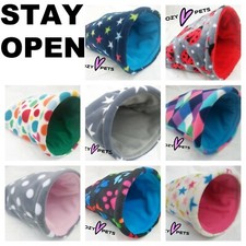 **STAY OPEN***LARGE***11"x 9" FLEECE GUINEA PIG BED POUCH SMALL ANIMALS HEDGEHOG