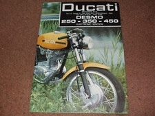 DUCATI SINGLES ORIGINAL SALES BROCHURE - 1970S - 250 - 350 - 450 DESMO + MK111