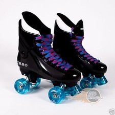 Ventro Pro Turbo Quad Roller Skates, Turbo 33 Style - Light Blue/Pink