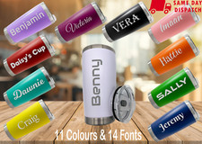 Personalised Name Thermal Travel Mug Stainless Steel Vacuum Insulated Hot 500ml