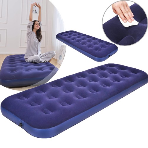 Flocked single airbed - single,