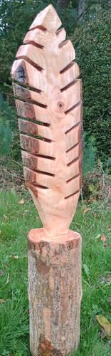 Large feather art sculpture