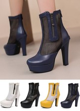 Big Size Mesh Booties Block
