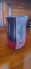 Villeroy & Boch Jewels  Purple / Red Etched Heavy Cut Glass vase Vases