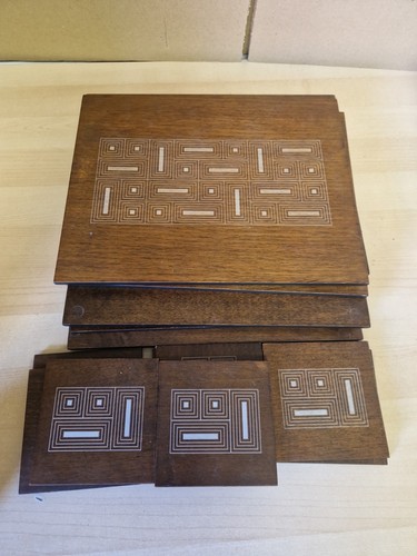 Wood effect coasters - 8, and