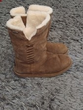 EMU Australia Waterproof Brown Fur Suede Boots