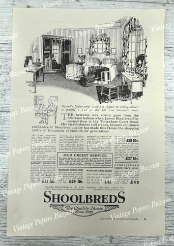 1920s shoolbreds furniture - 1920s,
