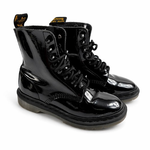 Martens black patent - dr,
