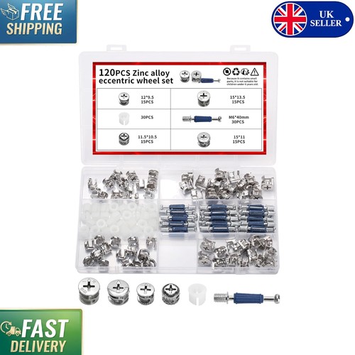 Durable 120 pcs cam - pcs, nuts