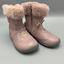 Clarks Pink Girls Fur-top