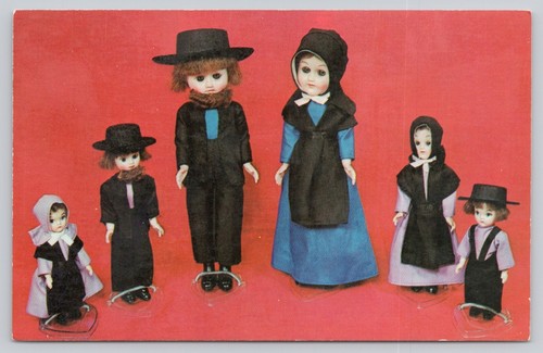 Postcard amish dolls - postcard,