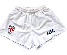 ISC RL ENGLAND RUGBY LEAGUE SHORTS SIZE 12 BOYS ISC EMBROIDERED LOGO WHITE