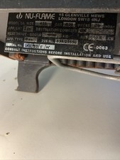 NU-Flame Gas Fire In Great Condition ,With Connection Valve