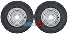 Pair 145x10 Trailer Wheel &