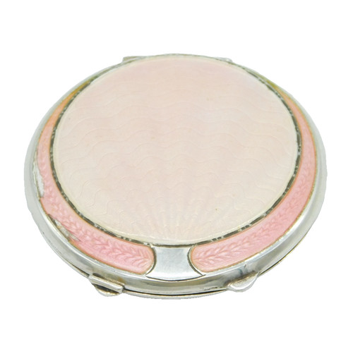 Sterling silver pink guilloche - sterling,