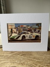 1968 Sebring 12 Hours Jo Siffert Porsche 907 Mounted Michael Turner Print