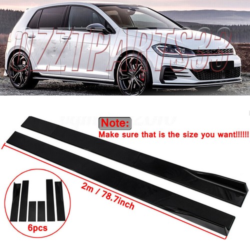 Black side skirt - black,