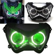 HID Headlight Fully Assembled White Angel Green Devil Eyes Fit For Kawasaki Z800