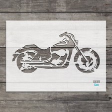 Harley Davidson Vintage Motorbike STENCIL Motorcycle Template / Wall Art Craft