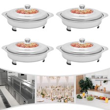 4PCS Buffet Dish Trays Round