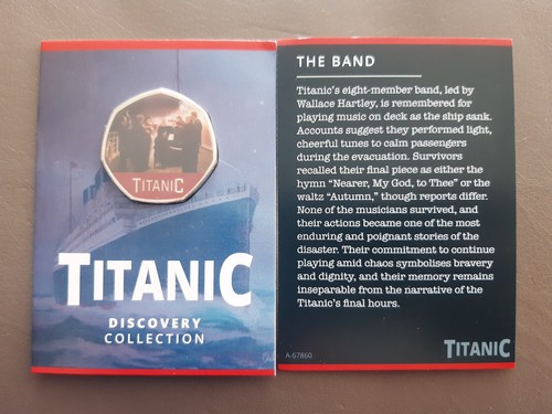 50p shaped coin titanic - shaped,