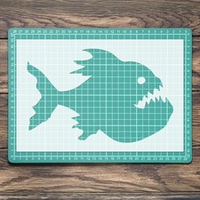 Piranha Fish Stencil: Mylar